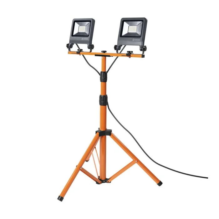 Ledvance Proyector LED Lámpara de construcción Trípode Oscuro Gris 2X30W 5400lm 120D - 840 Blanco Frio | IP65 - Simétrico