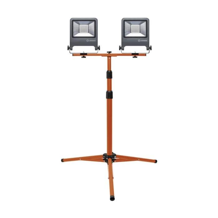 Ledvance Proyector LED Lámpara de construcción Trípode Oscuro Gris 2X50W 9000lm 120D - 840 Blanco Frio | IP65 - Simétrico