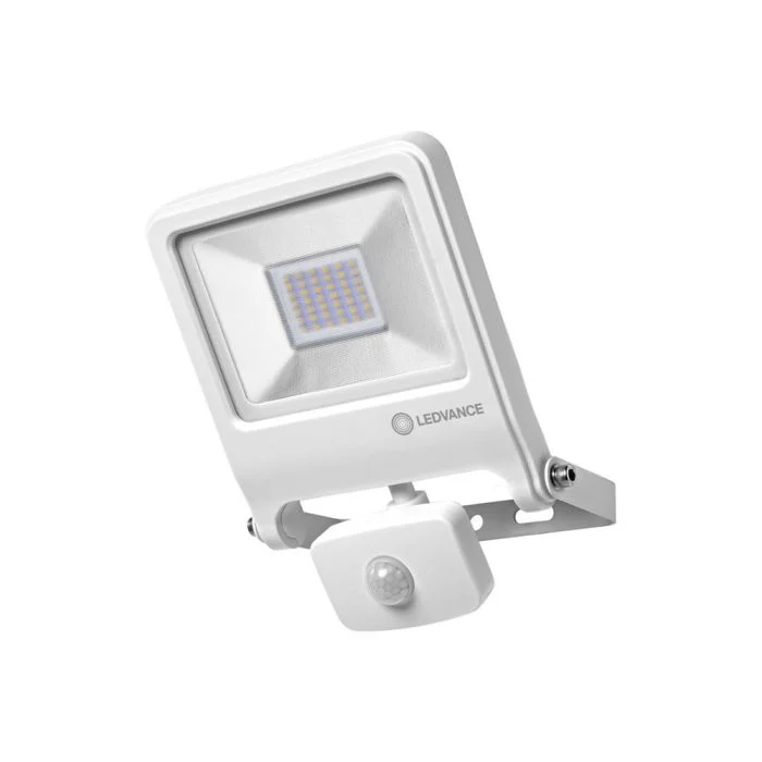 Ledvance Proyector LED Endura Blanco 30W 2700lm 100D - 830 Luz Cálida | IP44 - Sensor de movimiento y luz - Simétrico