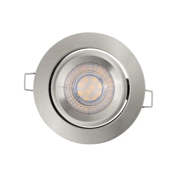 Ledvance Foco LED Brushed Aluminium 3x5W 400lm 40D - 827 Luz muy Cálida | Recorte 68mm - Regulable - Juego de 3