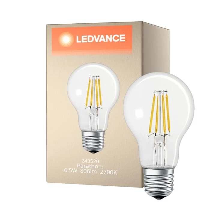 Ledvance Parathom LED E27 con Filamento 6.5W - 827