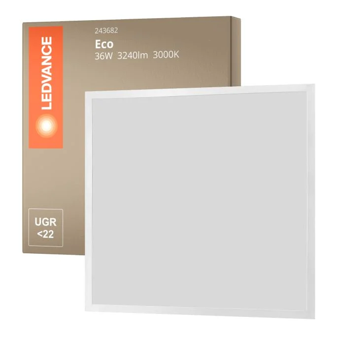 Ledvance Panel LED Eco 36W 3240lm 830 Luz Cálida | 60x60cm - UGR <22