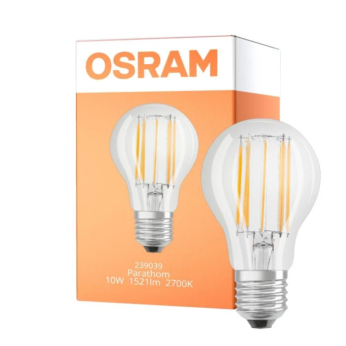 Osram Parathom Retrofit Classic LED E27 Pera Clara 10W 1521lm - 827 Luz muy Cálida - Reemplazo 100W