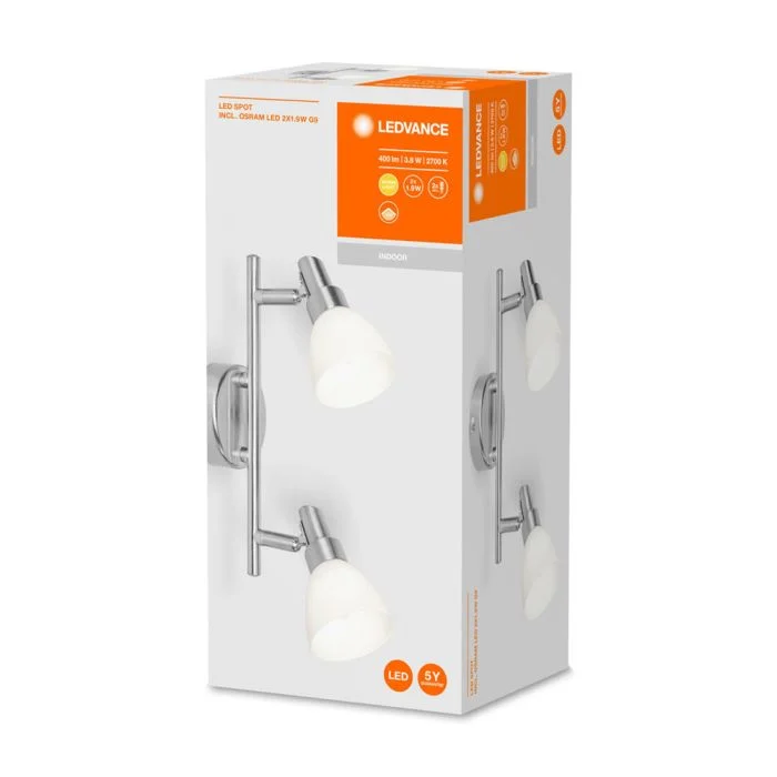 Ledvance Foco LED G9 2x1.9W 400lm - 827 Luz muy Cálida