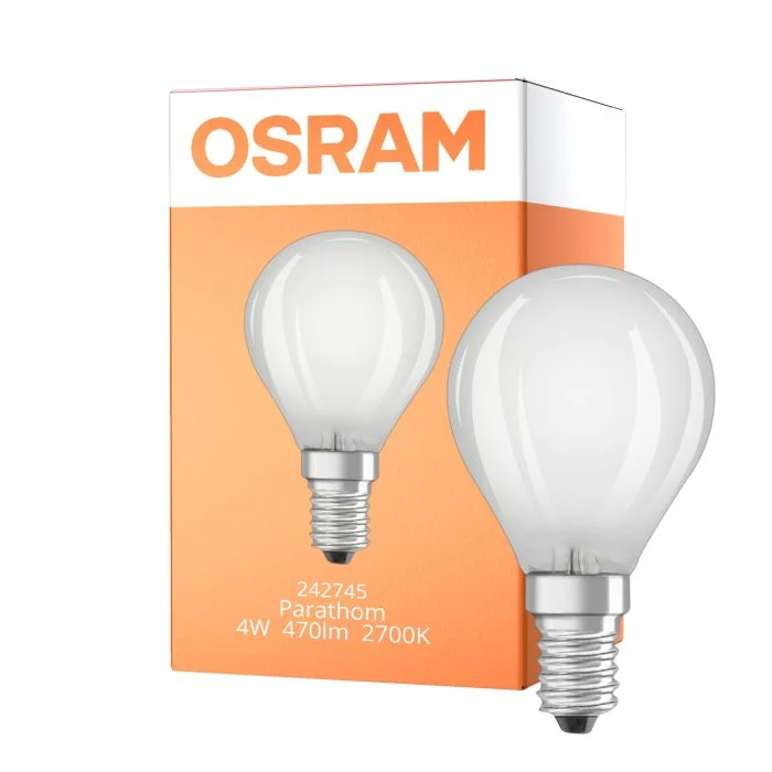 Osram Parathom Retrofit Classic LED E14 Esférica Mate 4W 470lm - 827 Luz muy Cálida | Reemplazo 40W
