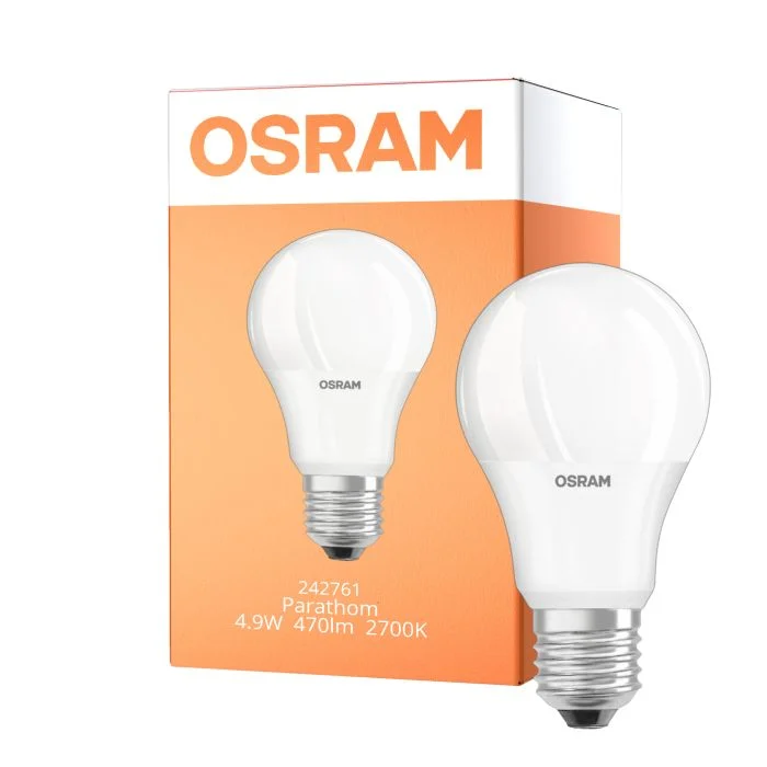 Osram Parathom Classic LED E27 Pera Mate 4.9W 470lm - 827 Luz muy Cálida | Reemplazo 40W