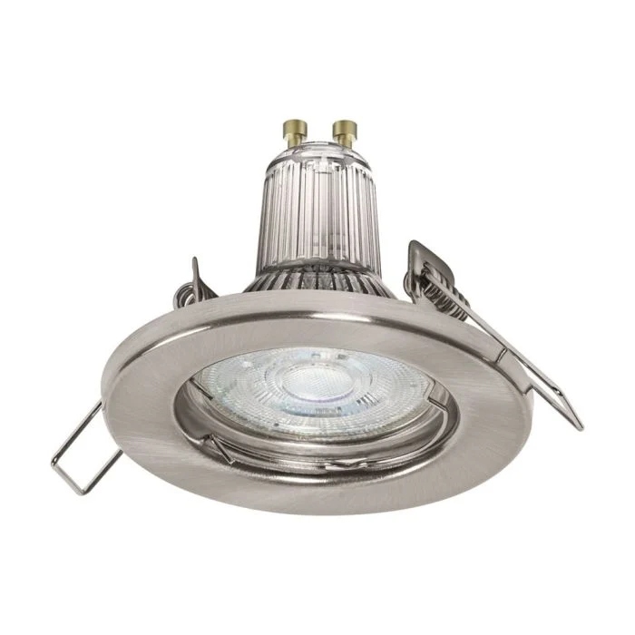 Ledvance Downlight LED Empotrado Brushed Aluminium 3x GU10 2.6W 230lm 36D - 827 Luz muy Cálida | Juego de 3