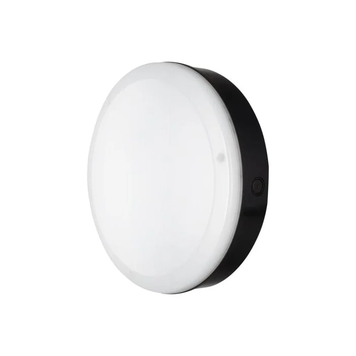 Ledvance Surface Bulkhead 300 15W 830 1400lm Negro IP65 | con Sensor - Luz Cálida