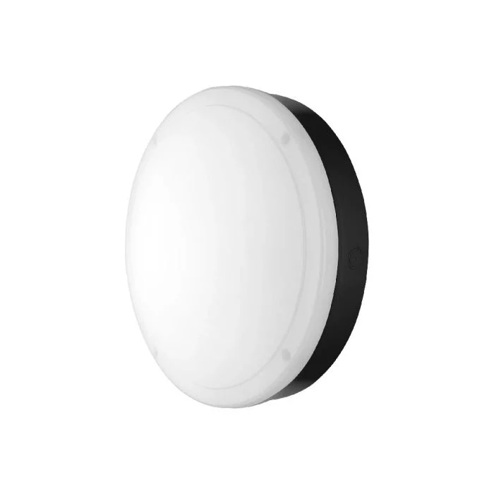 Ledvance Surface Bulkhead 300 15W 830 1400lm Negro IP65 | Luz de emergencia 3H - Luz Cálida