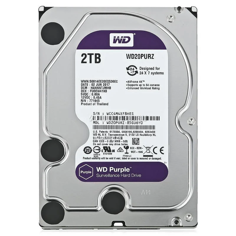 Disco Duro Western Digital WD Purple 2TB