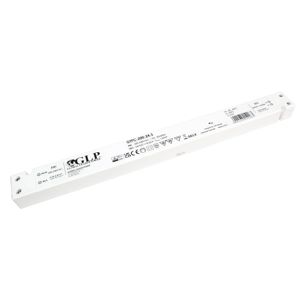 Fuente de alimentación Slim 200W 24V 8.33A - GLP