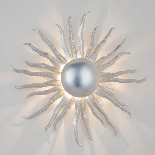 Lámpara de pared Sol Ø 70 cm plateado