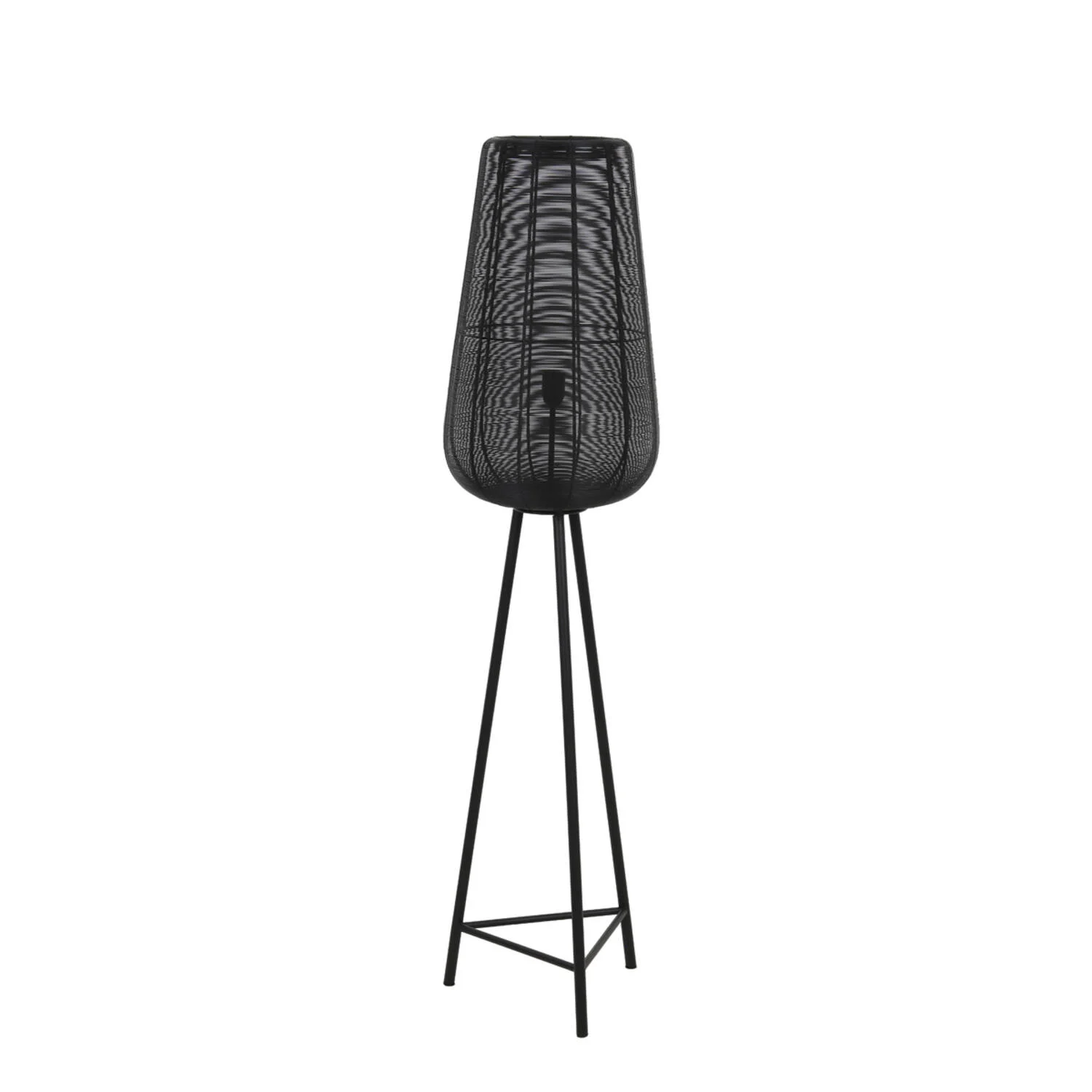 Lámpara de pie negra de metal decorativa Light & Living Adeta