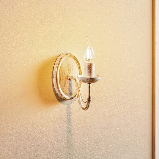 Aplique de pared Malbo en blanco, 1 luz