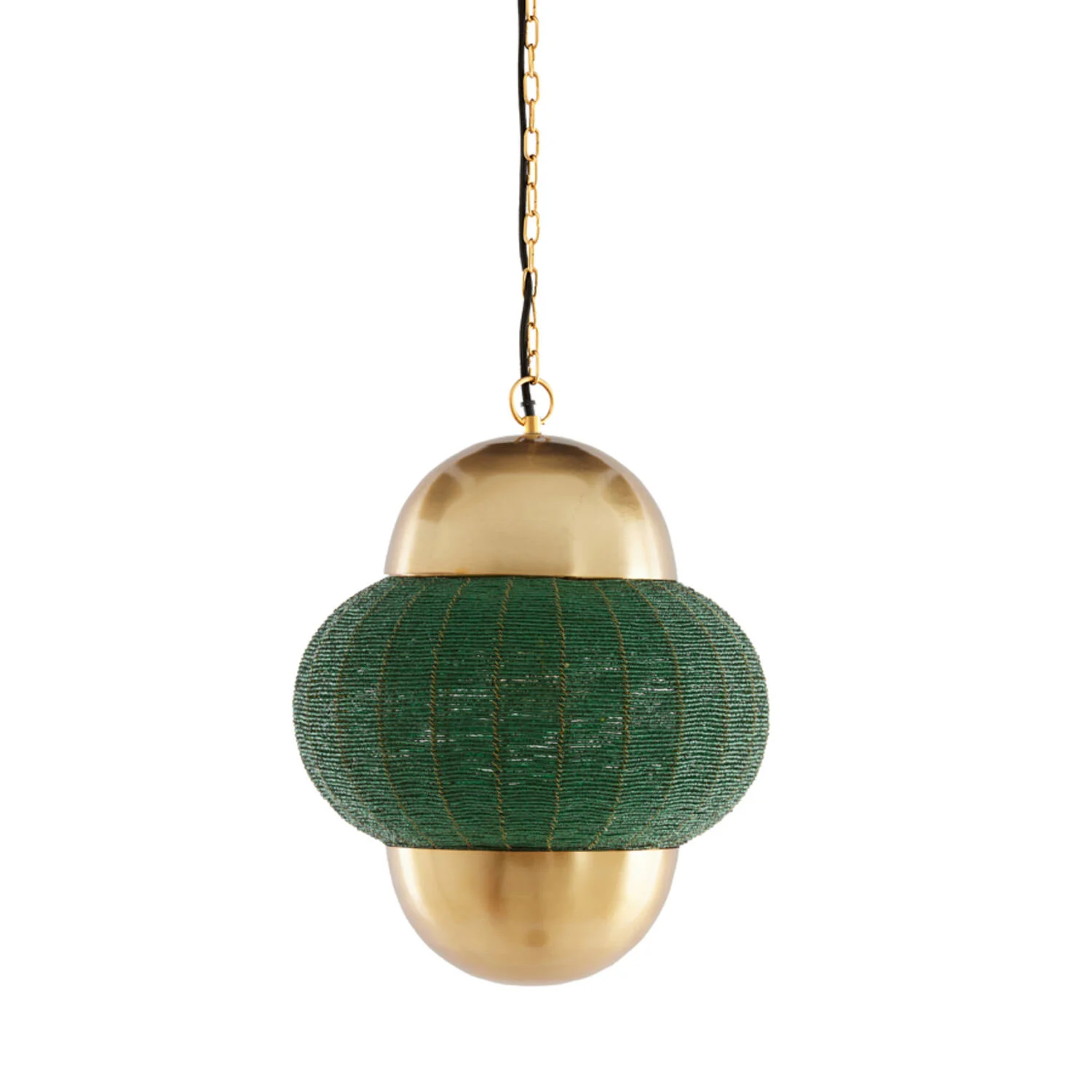 Lámpara verde y dorada con pantalla de diseño Light & Living Cetara