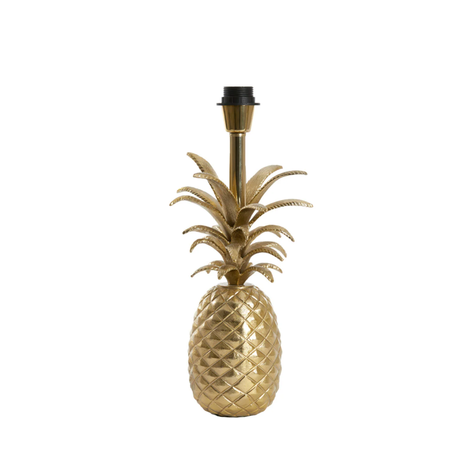 Base de lámpara en diseño de piña dorada Light & Living Pineapple