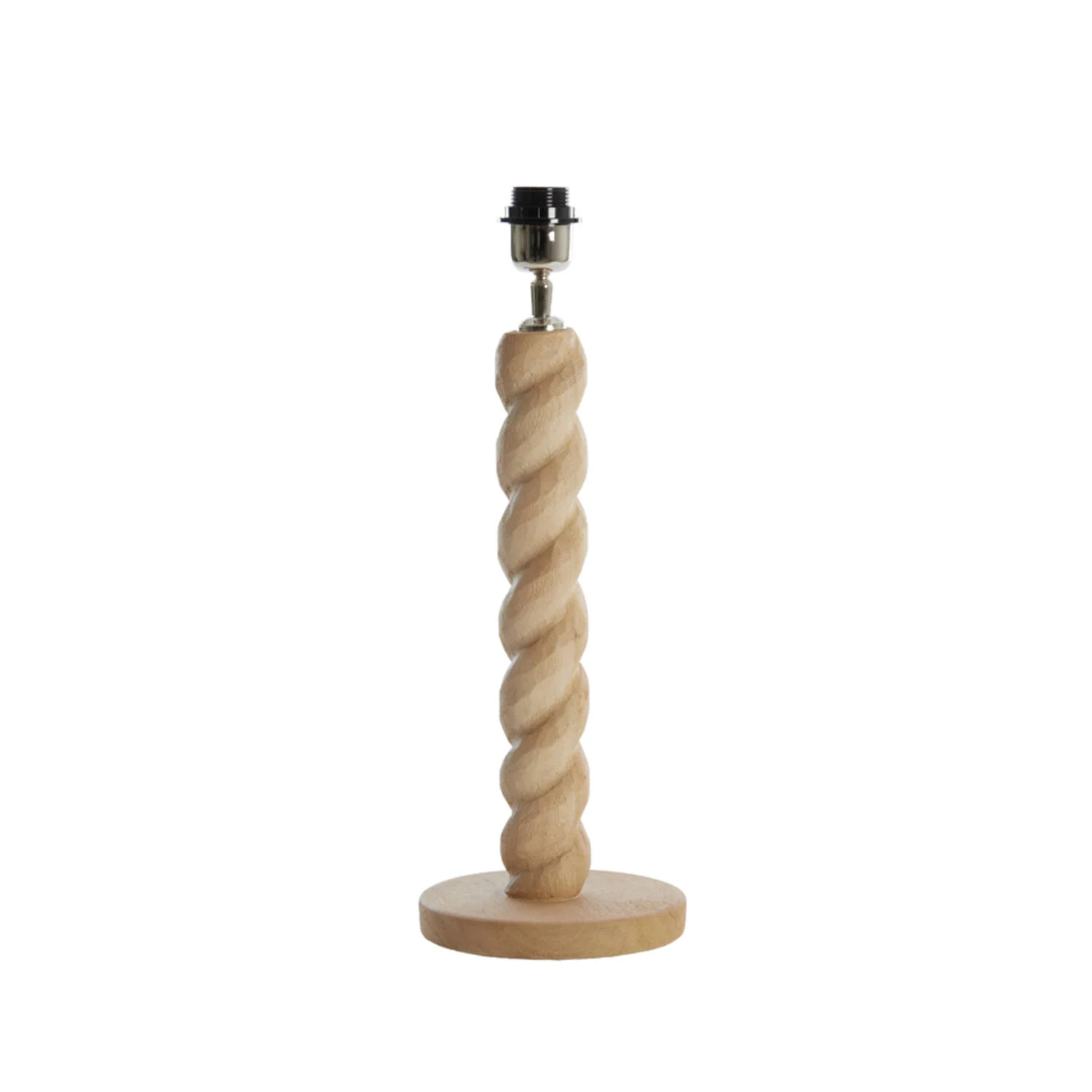 Base de lámpara de madera torneada Light & Living Nanno