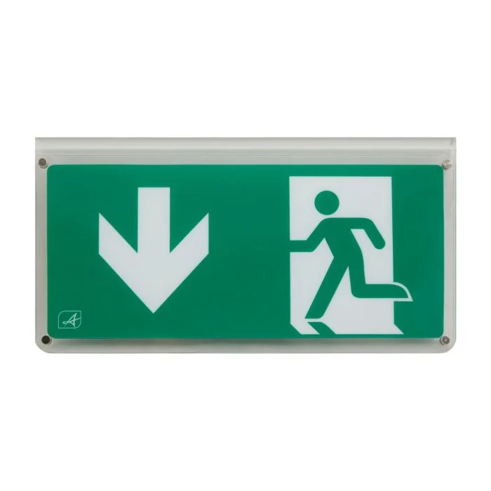 Ansell Doble cara Seña Flecha Abajo para LED Señal de salida de emergencia Eagle 3-in-1