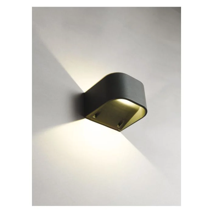 Ansell LED Luz de pared Gila Grafito  11W 512lm - 940 Blanco Frio | IP55 - Mejor reproducción de color