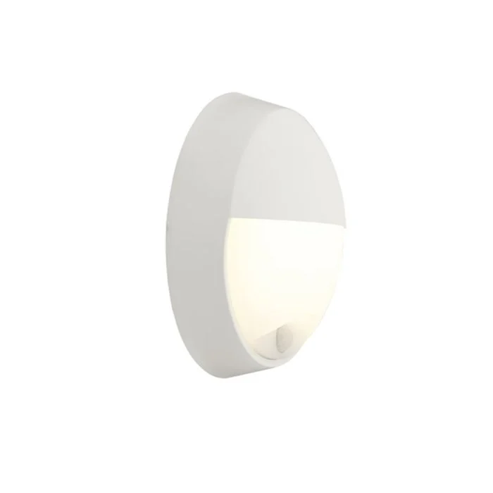 Ansell Plafón LED Techo/Pared Helder Circular Párpado Blanco 12.5W 1058lm - 830-840-865 CCT | 215mm - IP54 - Sensor de movimiento y luz