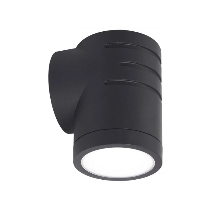 Ansell LED Luz de pared Reef Negro 5W 425lm 90D - 830-840-860 CCT | IP65 - Arriba y abajo - Al aire libre