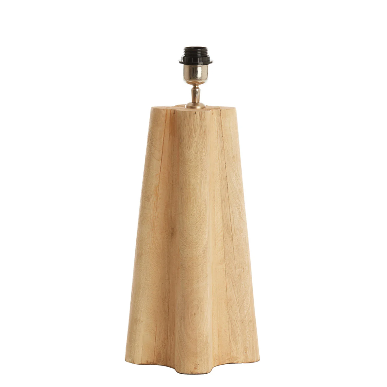 Base de lámpara de madera en forma cónica Light & Living Navelli