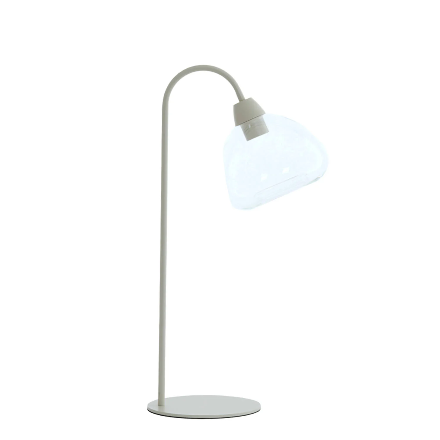 Lámpara de mesa de vidrio con base de metal Light & Living Bisho