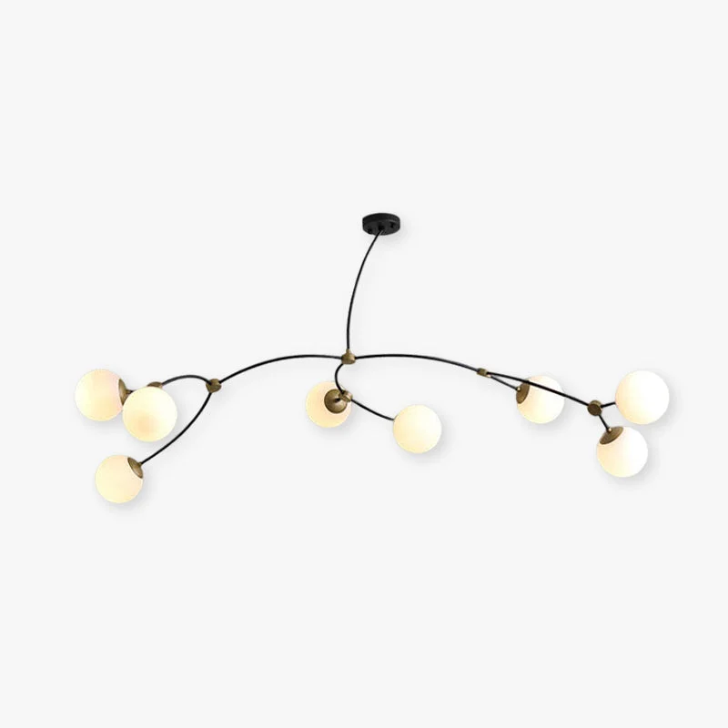 Valentina Minimalista Bolas LED Metal Lámpara Colgante Negra