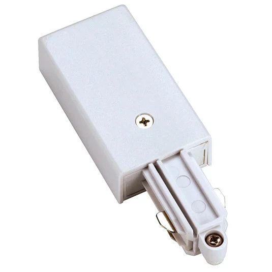Alimentador SLV 1 riel monofásico tierra derecha blanco