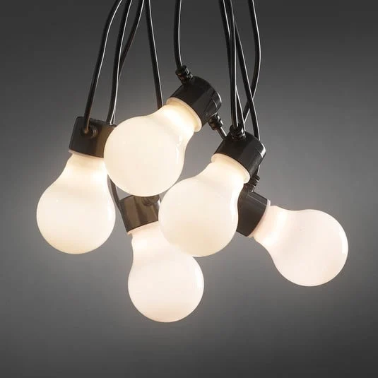 Cerveza jardín de luces de hadas 10x bombilla convencional ópalo blanco