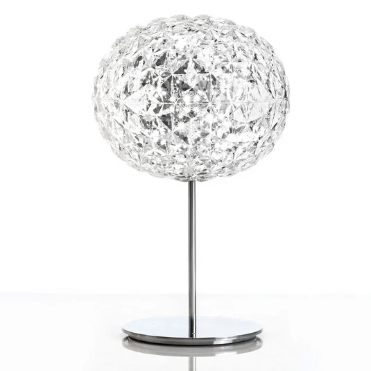 Lámpara de mesa LED Planet, dimmer, transparente