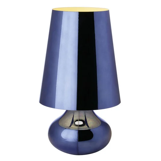 Lámpara de sobremesa LED Cindy, azul metalizado