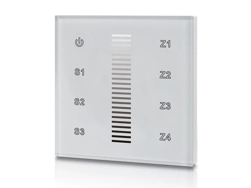 Panel de control táctil "Sunricher" - 4 zonas - Monocolor - Perfect RF