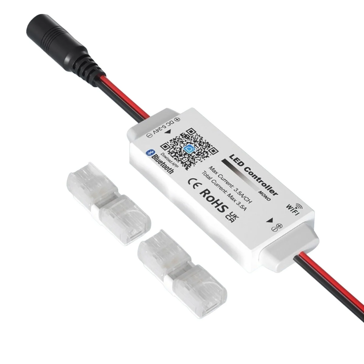 Controlador monocolor mini - WiFi + Bluetooth - 5-24V DC - 3.5A