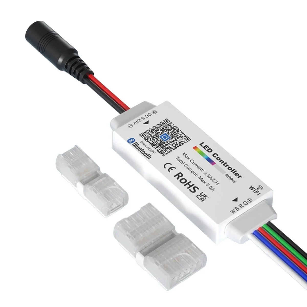 Controlador RGBW mini - WiFi + Bluetooth - 5-24V DC - 3.5A