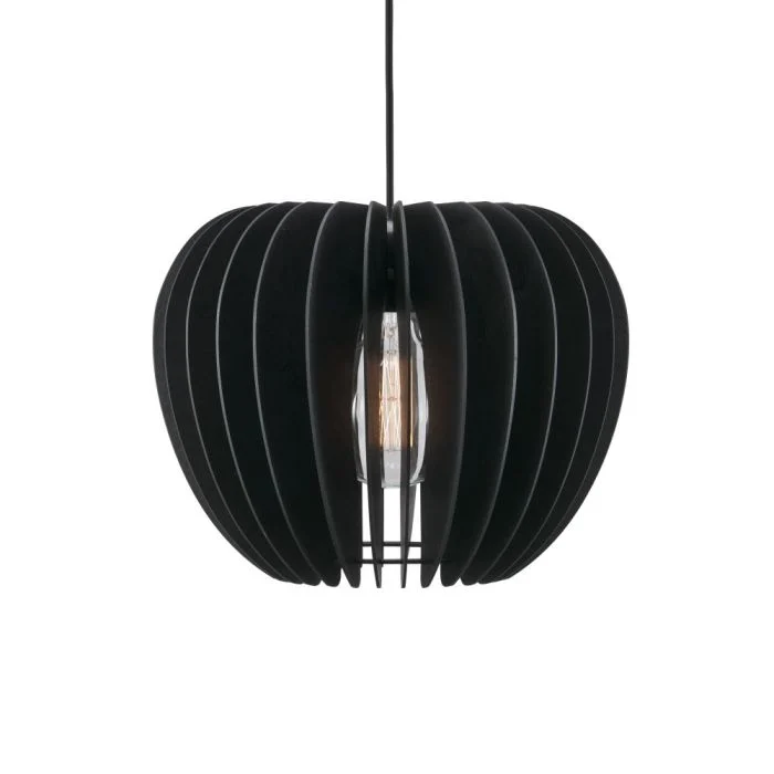 Nordlux Colgante De Luz Tribeca 38 Negro Madera | E27 Max 60W