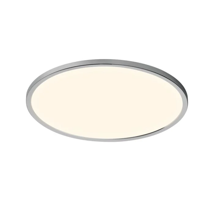Nordlux Plafón LED Techo/Pared Oja 29 19W 830-840 2100lm Blanco and Cromo IP54 | 3 pasos Regulable - Dim to Warm