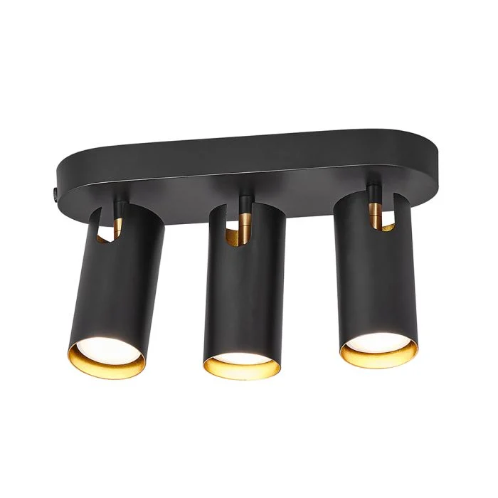 Nordlux Ceiling Mimi 3x GU10 Negro - Metal | Max. 25W