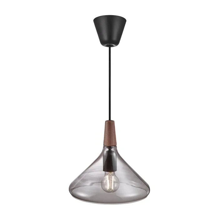 Nordlux Colgante de luz Nori E27 Negro - vidrio | Max. 40W