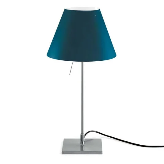 Luceplan Costanzina lámpara mesa de aluminio, azul