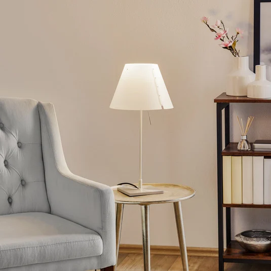 Luceplan Costanzina lámpara de mesa aluminio, blanco