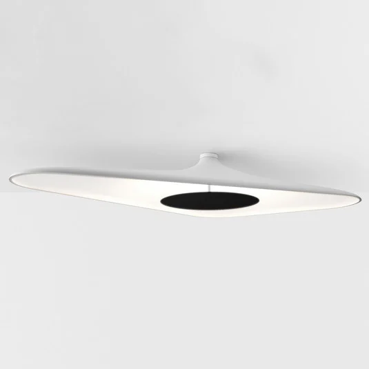 Luceplan Soleil Noir, lámpara LED de techo, blanco