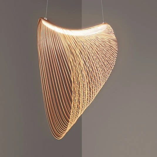 Lámpara colgante de madera LED Illan de Luceplan, atenuable, Ø 100 cm