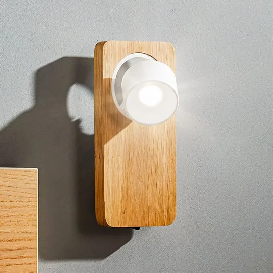 Aplique LED Beebo W, roble