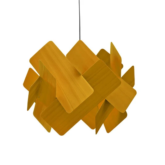 LZF Escape péndulo, cable negro Ø 30cm amarillo
