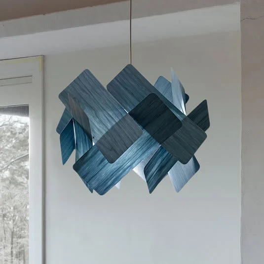 LZF Escape péndulo, cable negro Ø 30cm azul
