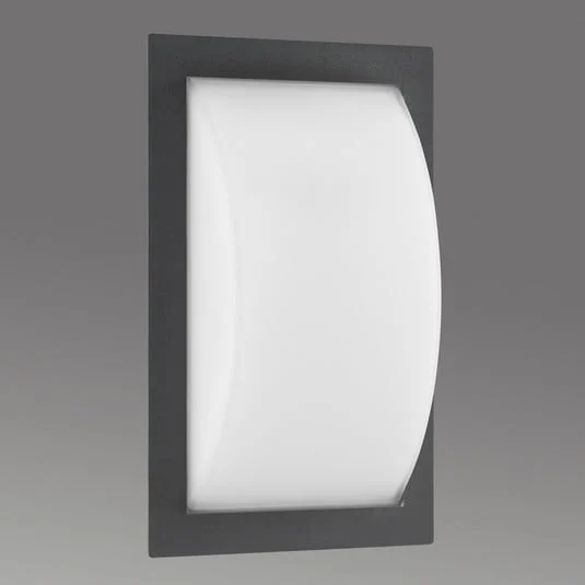 Aplique de exterior Ivett, grafito, E27, cristal