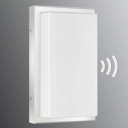 Aplique de exterior Julea, acero inoxidable, detector de movimiento