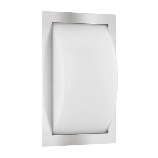 Aplique de exterior Ivett, acero inoxidable, cristal, E27