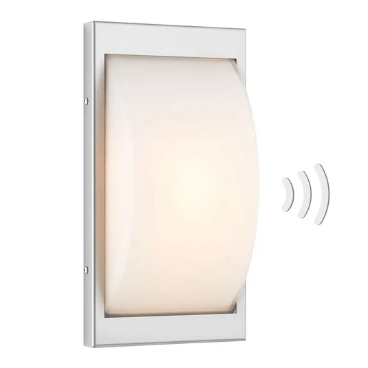 Aplique de exterior 068SEN, sensor, acero inoxidable, 33 cm, E27